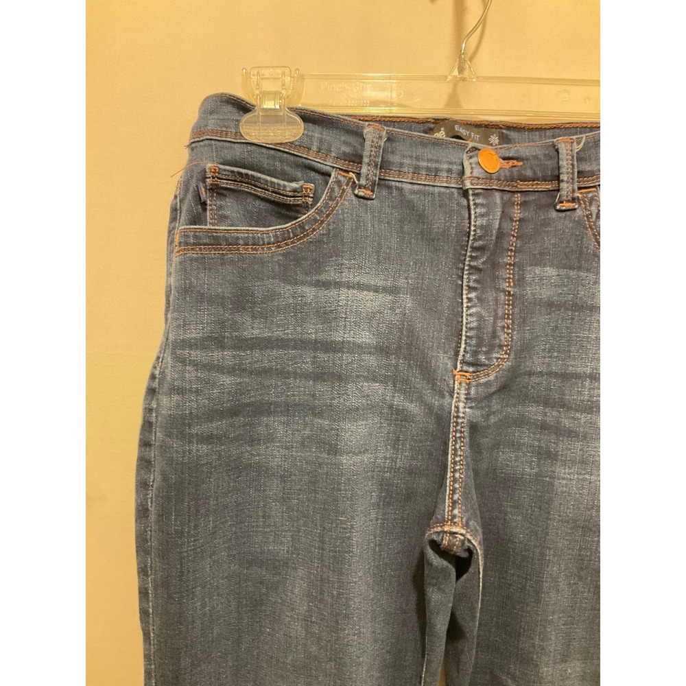 Lee Easy Fit Women Dark Wash Capri Denim Jeans Blue - Picture 3 of 10